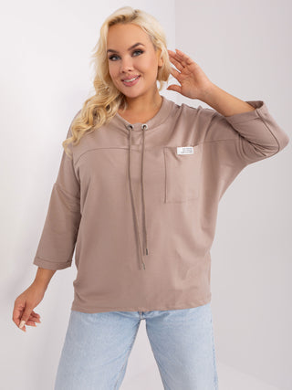 Bluzka-RV-BZ-9071.79P-ciemny bezowy