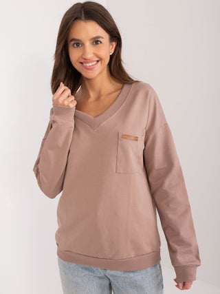 Bluzka-RV-BZ-9244.19X-ciemny bezowy