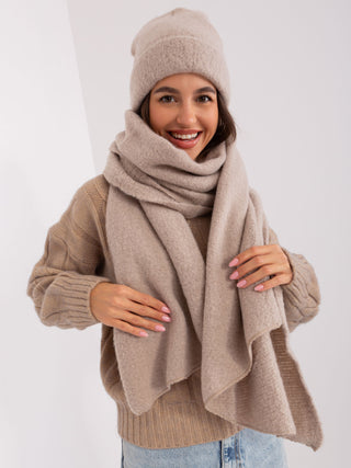 Czapka-D90012Y72044B-ciemny bezowy