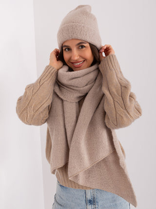 Czapka-D90012Y72044B-ciemny bezowy