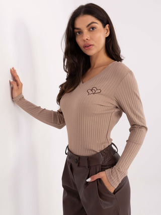Bluzka-RV-BZ-A1055.29P-ciemny bezowy