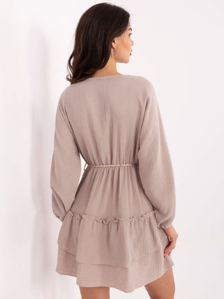 Sukienka-MI-SK-A5079.27-ciemny bezowy