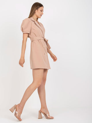 Sukienka-DHJ-SK-A6311.39-beżowy