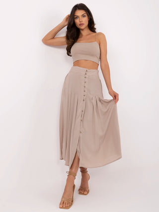 Spódnica-D73761M50187B-ciemny bezowy