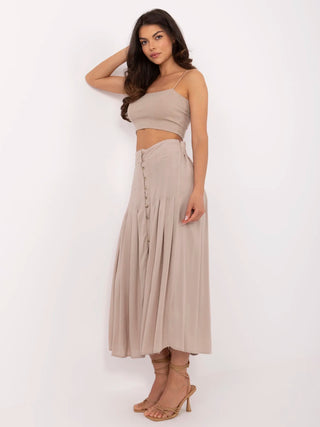 Spódnica-D73761M50187B-ciemny bezowy