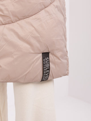 Płaszcz-D50045X44526A4-ciemny bezowy