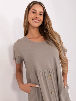 Sukienka-MO-SK-1005.67-ciemny bezowy