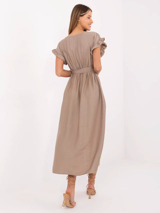 Sukienka-MI-SK-A3849.91-ciemny bezowy