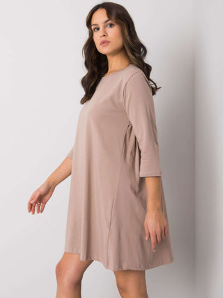 Sukienka-RV-SK-7321.70-ciemny bezowy