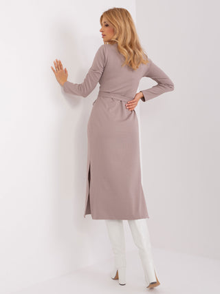 Sukienka-LK-SK-509456.99-ciemny bezowy