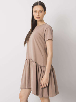 Sukienka-FA-SK-6927.21P-ciemny bezowy