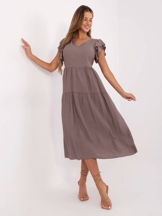 Sukienka-MI-SK-A2489.21-ciemny bezowy