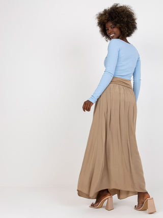 Spódnica-TW-SD-BI-82160.48-ciemny bezowy