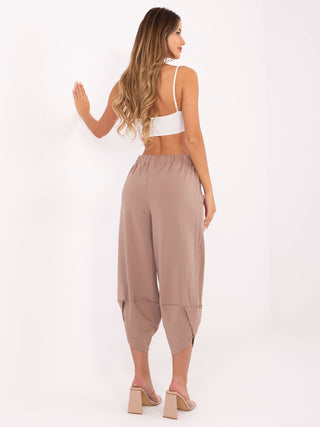 Spodnie dresowe-RV-DR-9719.86-ciemny bezowy