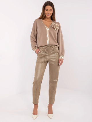 Spodnie-MI-SP-P56901.29-ciemny bezowy