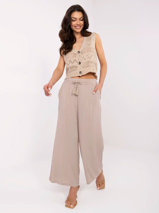 Spodnie-D73761M62237B-ciemny bezowy