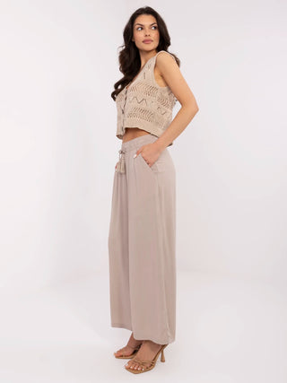 Spodnie-D73761M62237B-ciemny bezowy