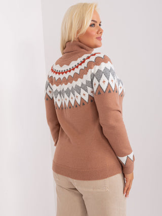 Sweter-PM-SW-PM839.26X-ciemny bezowy