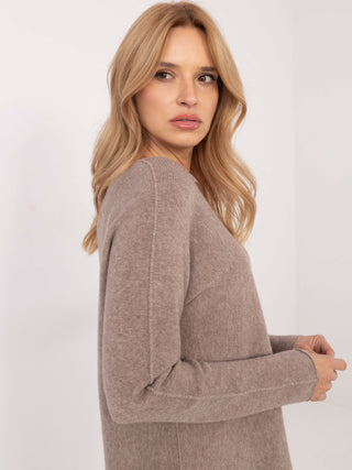 Sweter-IT-SW-0810.08P-ciemny bezowy