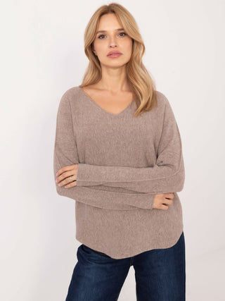 Sweter-IT-SW-0810.08P-ciemny bezowy