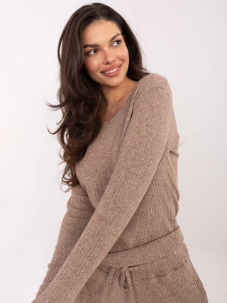 Sweter-SM-SW-A1568.79-ciemny bezowy