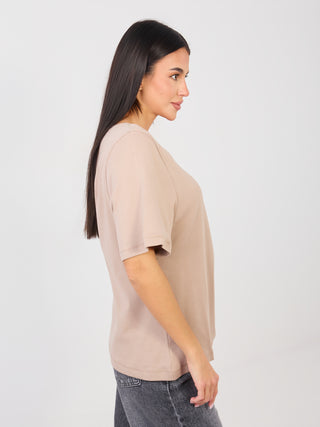 T-shirt-RV-TS-A1090.30-ciemny bezowy