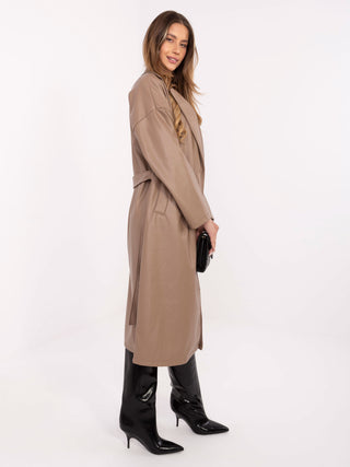 Płaszcz-IT-PL-A8393.81-ciemny bezowy