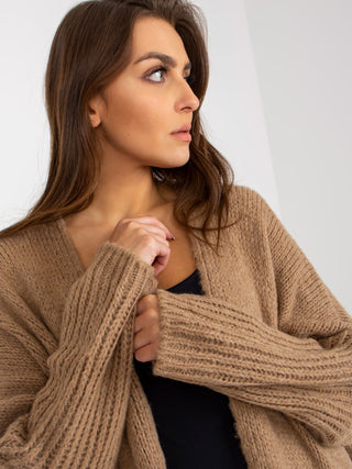 Kardigan-TW-SW-BI-M2201.87-ciemny bezowy
