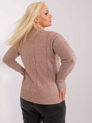 Sweter-PM-SW-PM688.64-ciemny bezowy