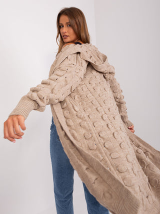 Kardigan-BA-SW-8026.93P-ciemny bezowy