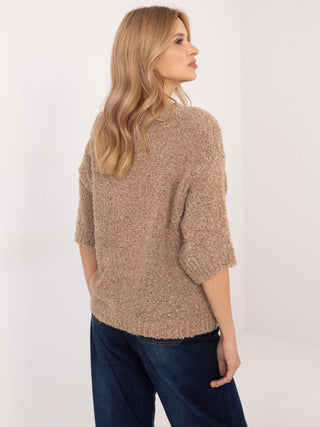 Sweter-MI-SW-1110.39P-ciemny bezowy