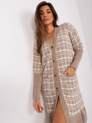 Kardigan-BA-SW-8003.41X-ciemny bezowy