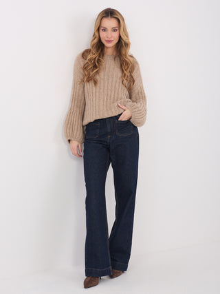 Sweter-MI-SW-1215.51-ciemny bezowy