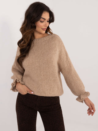 Sweter-MI-SW-2912.10X-ciemny bezowy