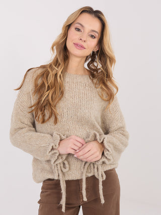 Sweter-MI-SW-1512.28-ciemny bezowy