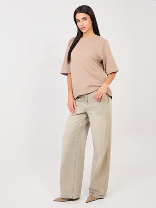 T-shirt-RV-TS-A1089.87-ciemny bezowy