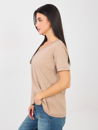 T-shirt-RV-TS-A1094.45-ciemny bezowy