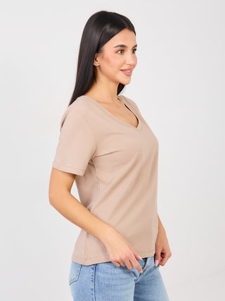 T-shirt-RV-TS-A1095.33-ciemny bezowy