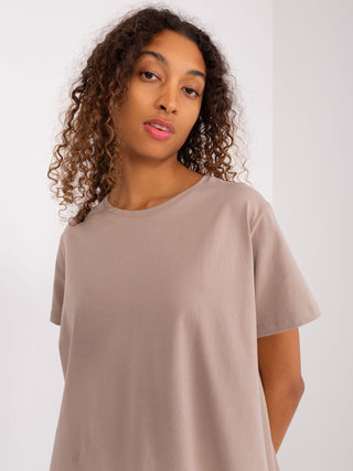 T-shirt-RV-TS-8047.57P-ciemny bezowy