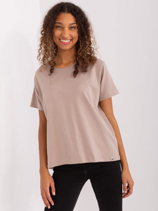 T-shirt-RV-TS-8047.57P-ciemny bezowy