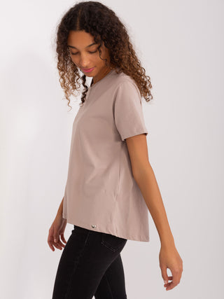 T-shirt-RV-TS-8047.57P-ciemny bezowy