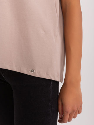 T-shirt-RV-TS-8047.57P-ciemny bezowy