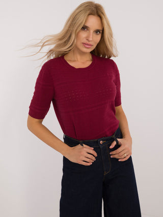 Sweter-PM-SW-C-3286.88-bordowy