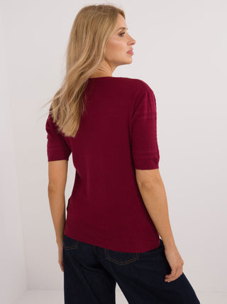 Sweter-PM-SW-C-3286.88-bordowy