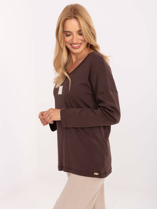 Bluzka-RV-BZ-A852.51-ciemny brązowy