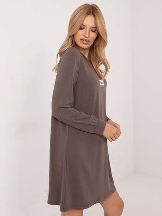 Sukienka-RV-SK-A-165.61-ciemny brązowy