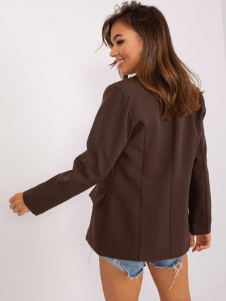 Marynarka-DHJ-MA-15555.00P-ciemny brązowy