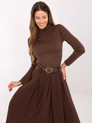 Spódnica-DHJ-SD-19720-1.32-ciemny brązowy