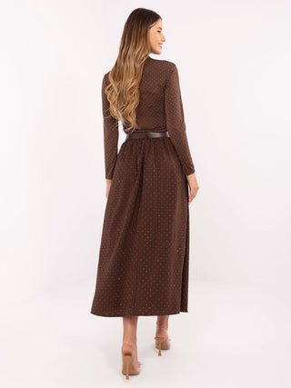 Spódnica-DHJ-SD-19720-1.32-ciemny brązowy