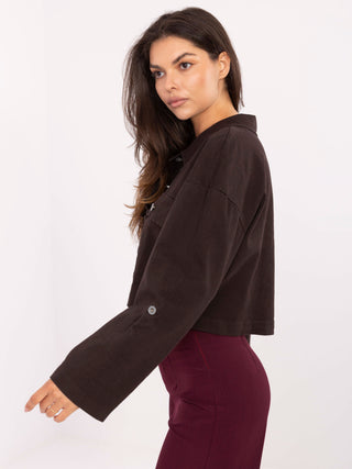 Kurtka-IT-KR-FL7029.72-ciemny brązowy